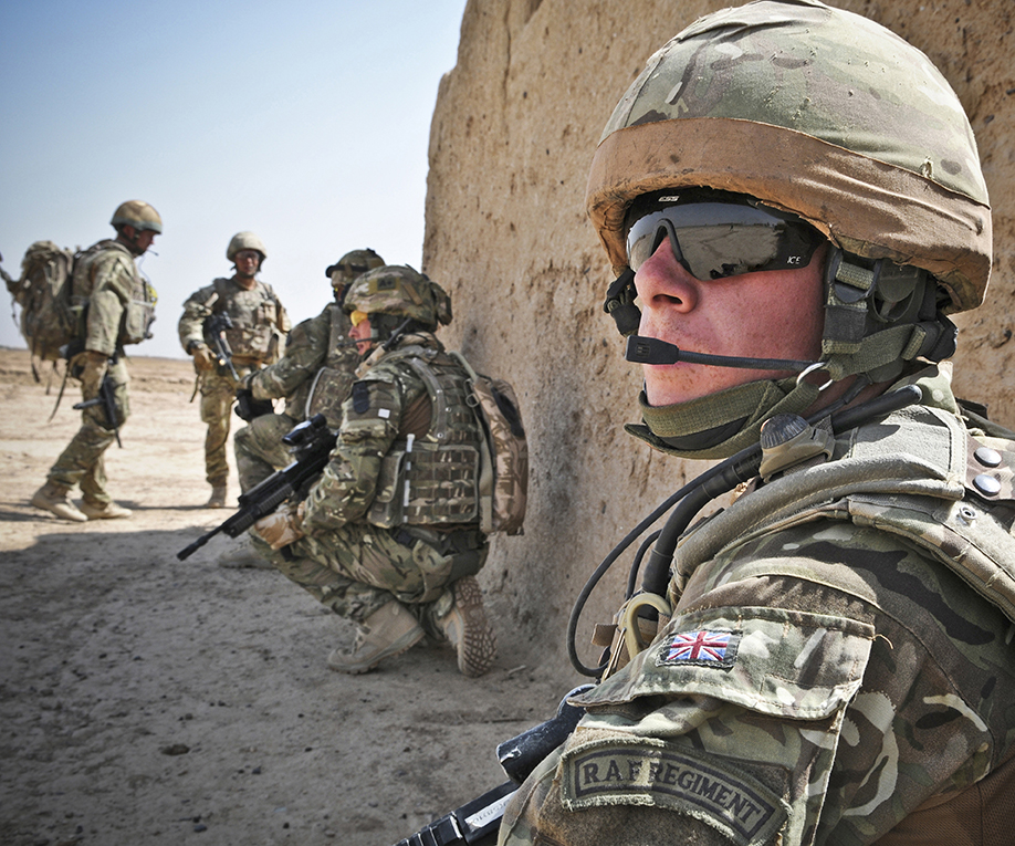 Member of the RAF o n ground exercise