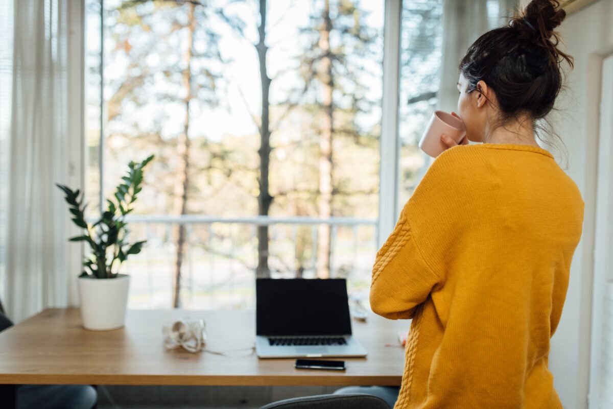 Women working from home.