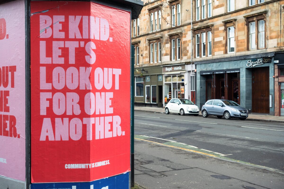 Community is kindness poster.