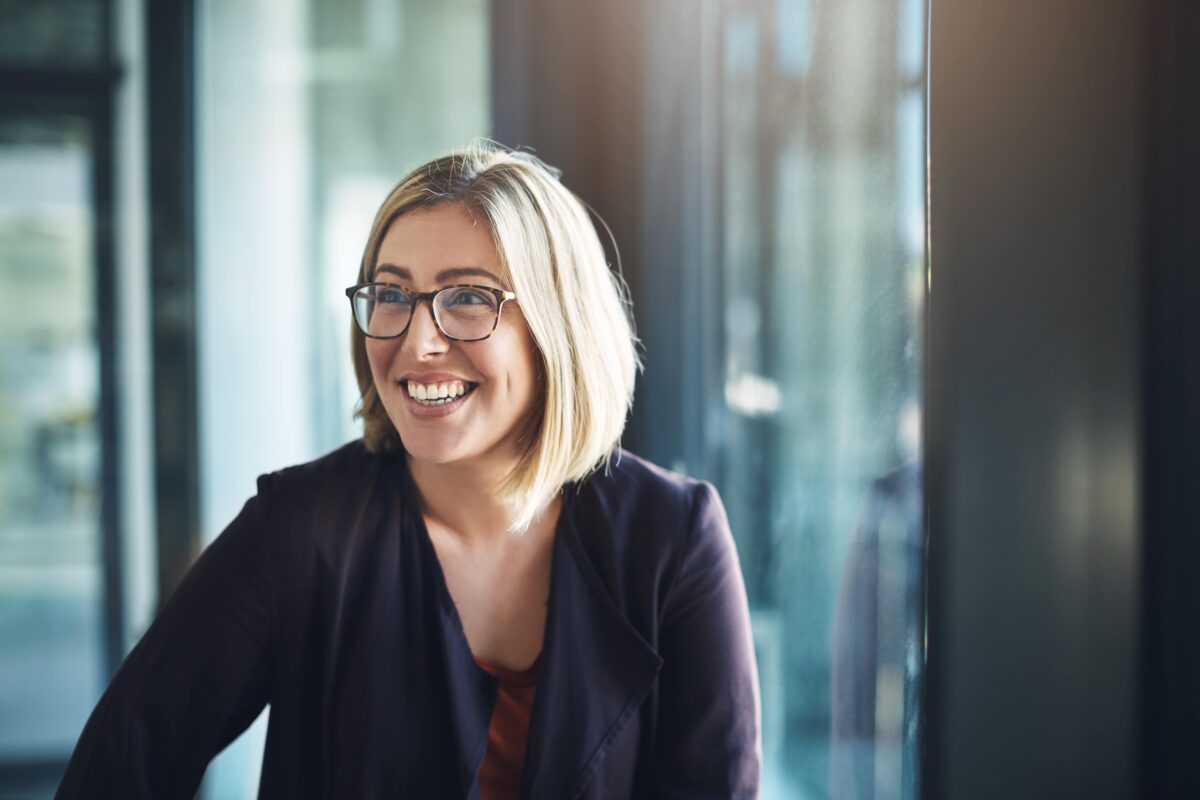 View Blog - Smiling business woman.